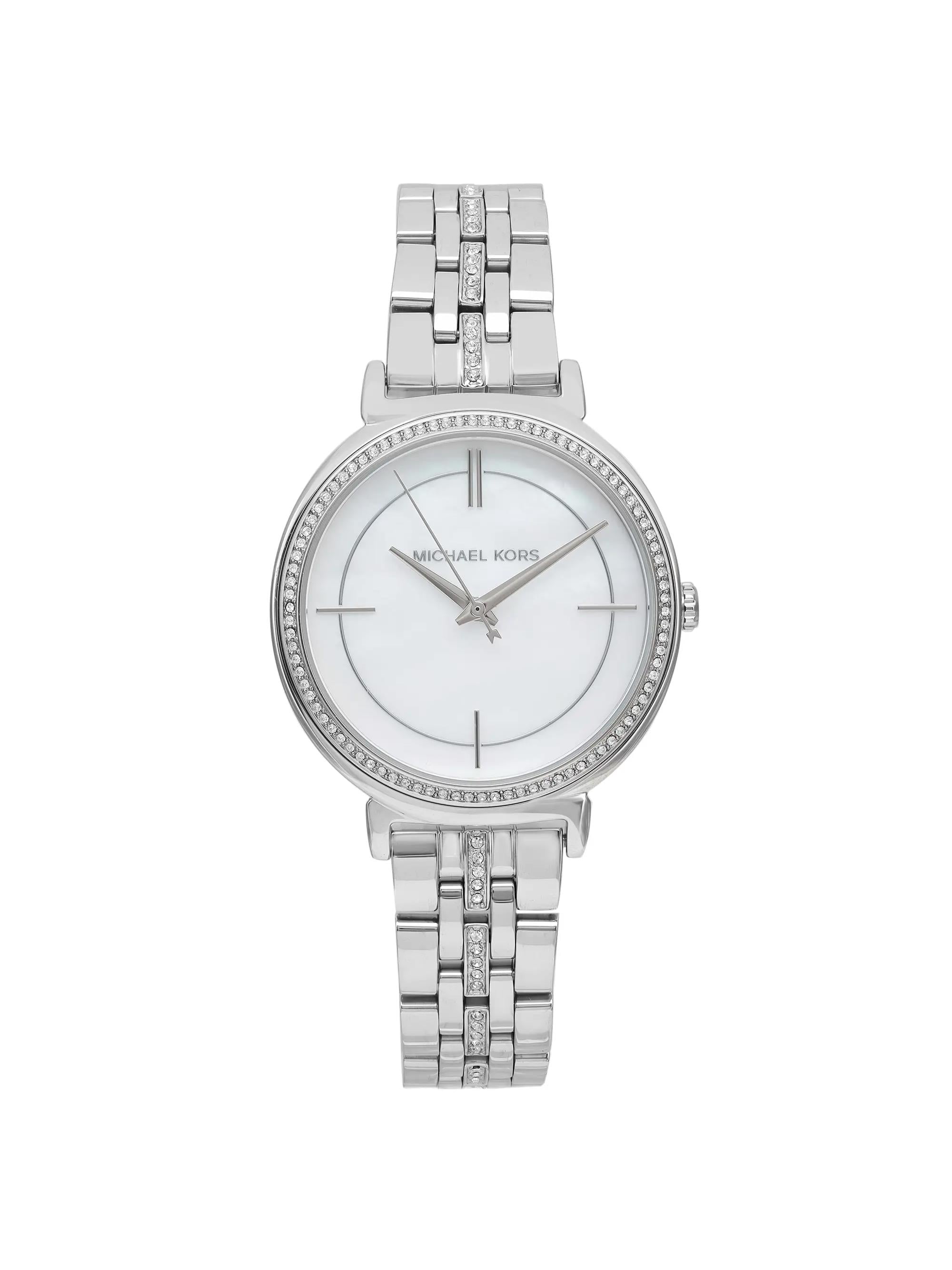 Michael Kors Silver Tone Crystal‎ Women\'s Watch New Authentic Michael Kors Parker Silver Chronograph  main image 2