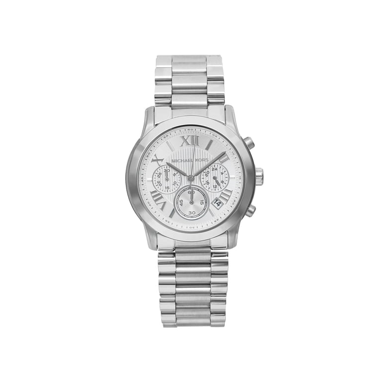 New Michael Kors Cooper Steel Chronograph Silver Dial Lady  display picture 2