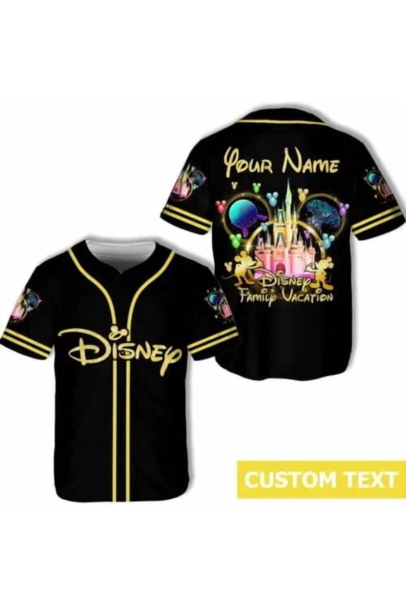 New Mickey Mouse Disneyland 50th Anniversary Walt Disney World 3D Baseball Jersey Disney B