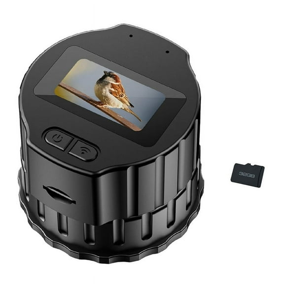 New Microscope V13 Wifi HD Electronic Eyepiece Camera 1.5Inch Screen Optical Eyepiece Recorder Bird-Watching Telescope,1 * electronic eyepiece camera 1 * data cable 1 * 32G memory card,Black