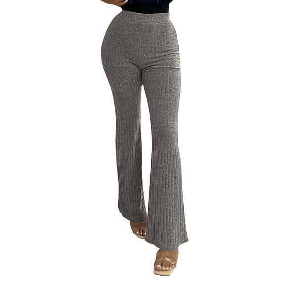 New Mid Waist Flared Pants Sexy, Fashionable for Yoga, Casual Women's Trousers, All Season, Hand Wash, Sizes S XXL