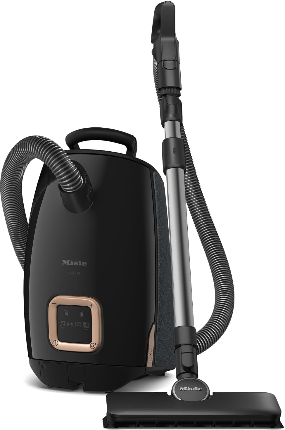 Miele Guard L1 AllFloor Canister Vacuum - AirClean Plus - Obsidian Black/Rose Gold
