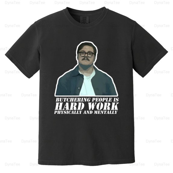 New Mindhunter Ed Kemper Butchering Black Tshirt Serial Killer Comfort Color T-Shirt Unisex, up to 4XL