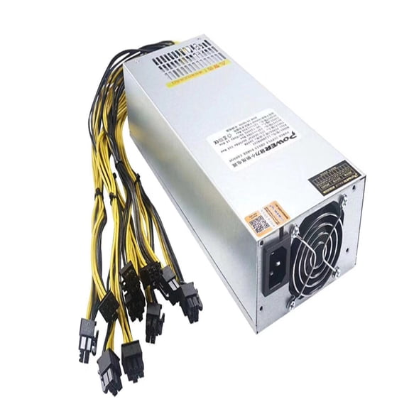 New Miner PSU For Chain Force Cannon Single Channel 12V S7 S9 T9 A7 E9 L3+D3 2U 10*P6 2500W Mining Power Supply LL2500MINI