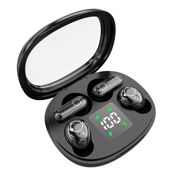 New Mini 2Pack Bluetooth Earbuds, 2 Pairs Semi-in-Ear Mini Sleep Earphones, Invisibles Short- Design, Bluetooth Earbuds in-Ear Noise Cancelling Mic for Side Sports Work