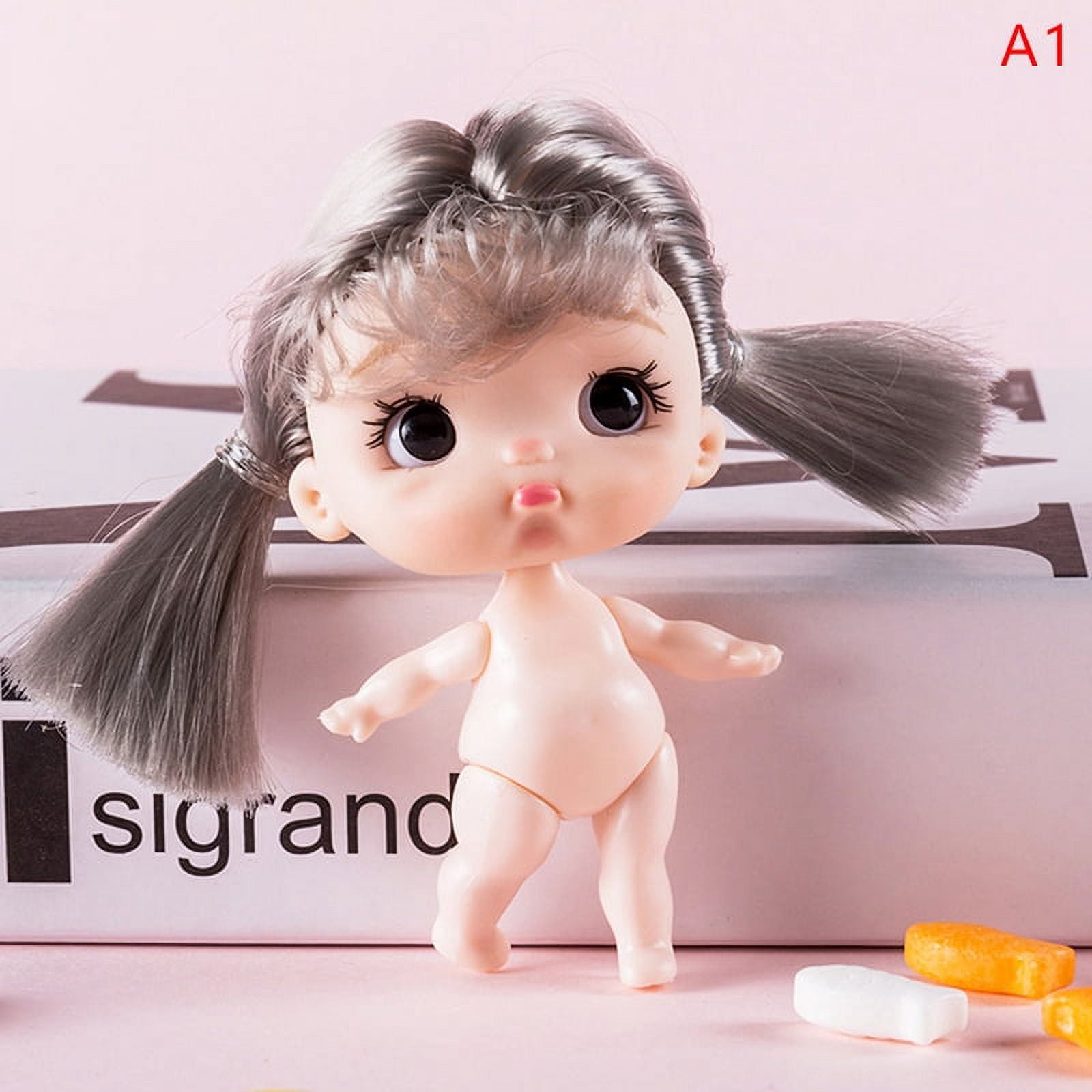 New Mini 8.8CM Doll Cute Face Girl Doll  Nude Body Dolls DIY Toys Gift For Girls
