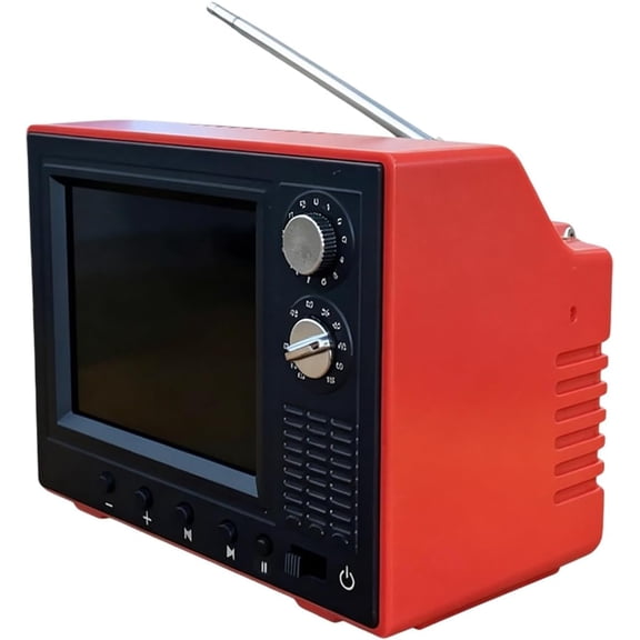 New Mini Cartoon TV, Rechargeable Mini Retro TV Cartoon Player with 8GB Memory, Supports Headphones & USB Playback – Perfect for Dollhouse Scenes & Collectible Decor