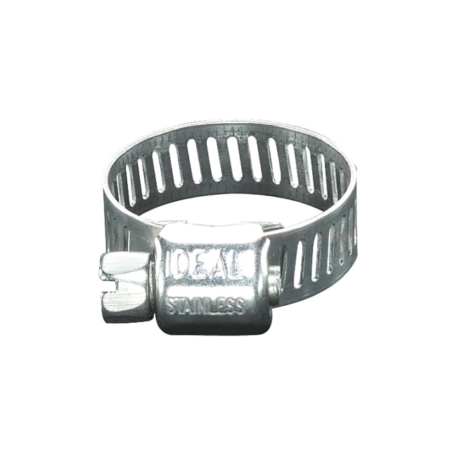 62P Series Small Diameter Clamps, 1/8" Hose ID,  1/4-5/8" Dia, Stnls Stl 201/301 Pack of 10