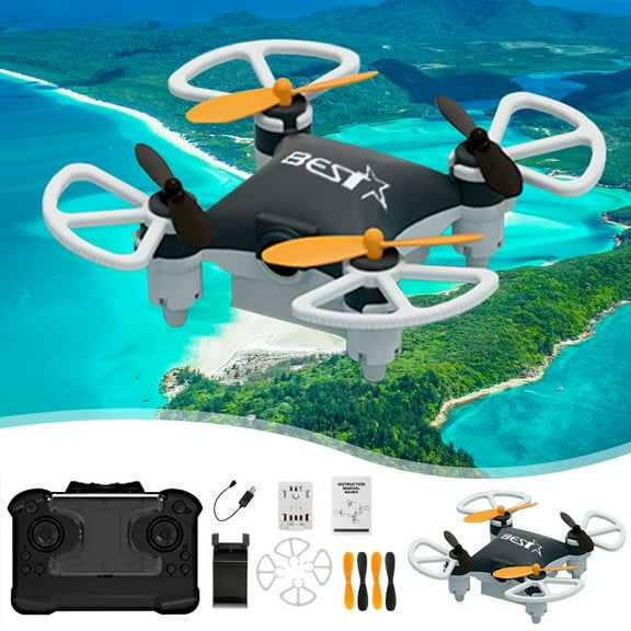New Mini Drone HD Aerial Photography Aircraft Children's Toy Model Aircraft Four Remote Control Aircraft 723 Black with Stable Altitude Hold, Gestures Selfie, Waypoint Fly, Auto-Follow, 3D Flip
