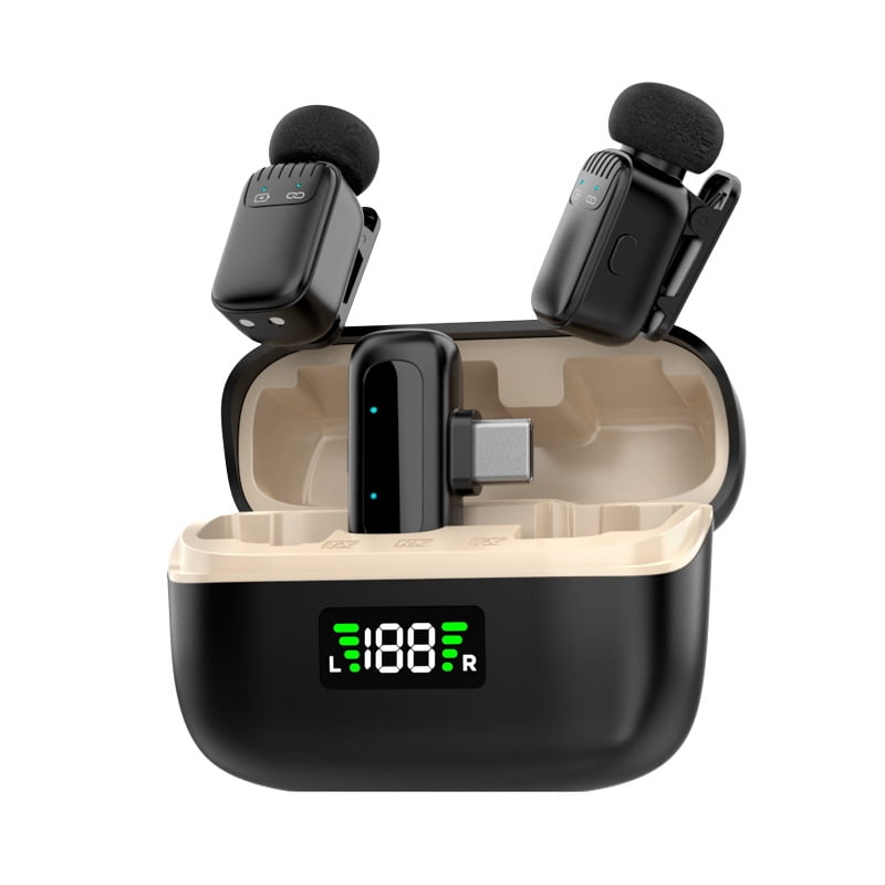 New Mini Finger-Clip Microphone — Portable Wireless Lavalier Mic for Outdoor Live Streaming & Filming, Featuring AI Voice Modulation and Noise Cancellation