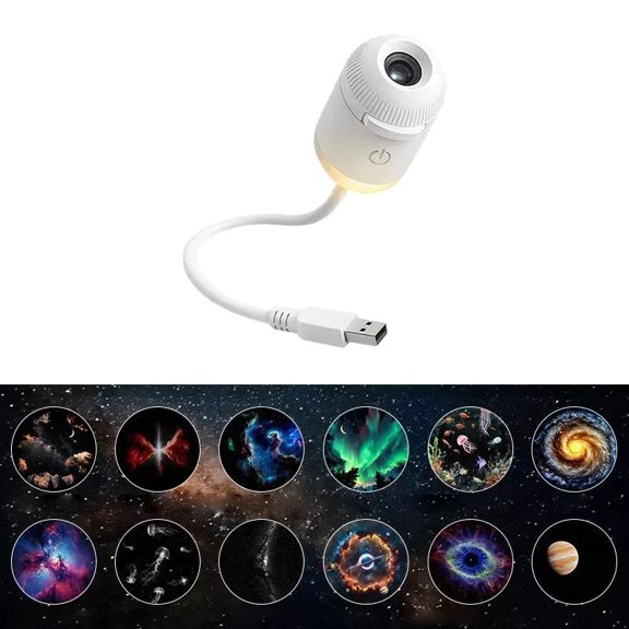 New Mini Galaxy Star Projector Two In One Large Range Projection Romantic Atmosphere Multiple Scenes Adjustable Atmosphere Light