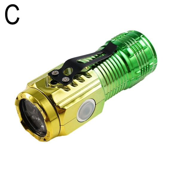New Mini Portable Flashlight Super Magnetic Attraction Led Three-Eyed Chargeable Portable Flashlight Waterproof