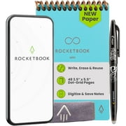New Mini Reusable Smart Notepad, Pocket Size Notebook 3.5x5.5, Teal - Dotted Pages, App-Connected, Erasable, Ideal for On-The-Go List Taking & Quick Notes Anywhere