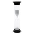 thumbnail image 1 of Miaoooo Sandglass Sand Clock Timer Mini 1 Minute Black Plastic 1-Pack, 1 of 8