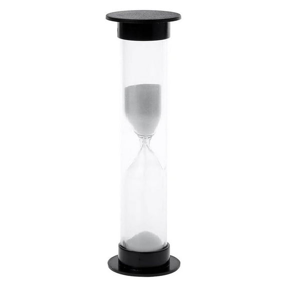 Miaoooo Sandglass Sand Clock Timer Mini 1 Minute Black Plastic 1-Pack