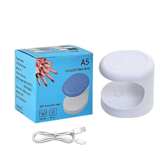 New Mini USB Nail Lamp, C-Shaped UV LED Light Therapy Machine, Single Finger Nail Dryer, Portable Mushroom Design Nail Curing Lamp