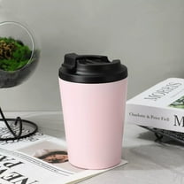 New Minimalist Stainless Steel Coffee Tumbler - Double Wall Vacuum Insulated Travel Mug, Leakproof Portable Thermos Cup for Car & Gift