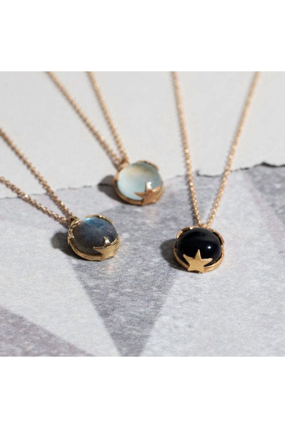 New Mint Green Roman Natural Stone Clavicle Chain