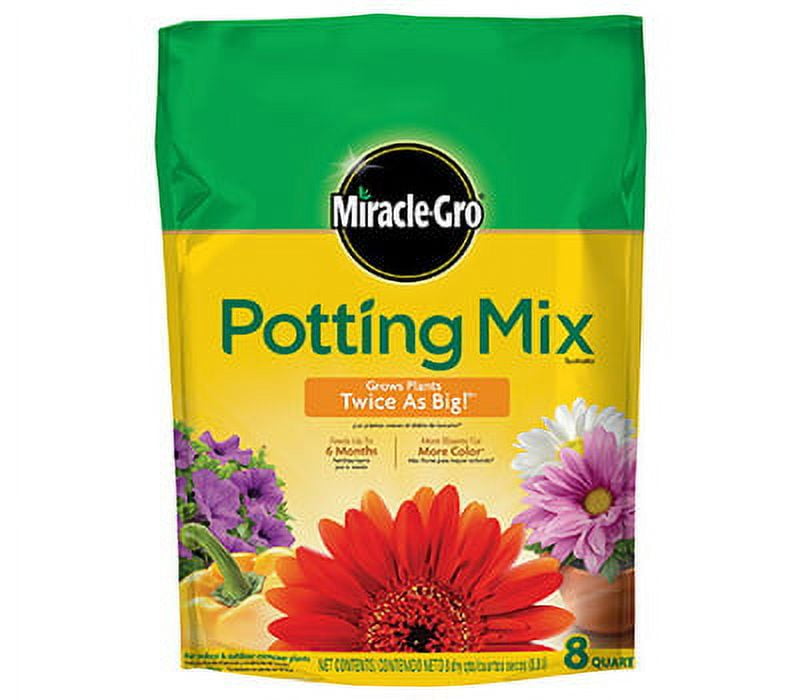 Premium Indoor & Outdoor Soil - Miracle Gro 75678309 8 Quart Potting ...