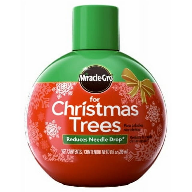 New Miracle Gro 8 OZ Christmas Tree Food Reduces Needle Drop Throughout