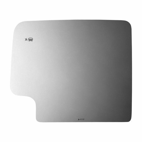 New Mirror Glass for 2020-2021 Chevrolet Silverado 2500 HD Upper Flat Driver Side W/O Baking Plate