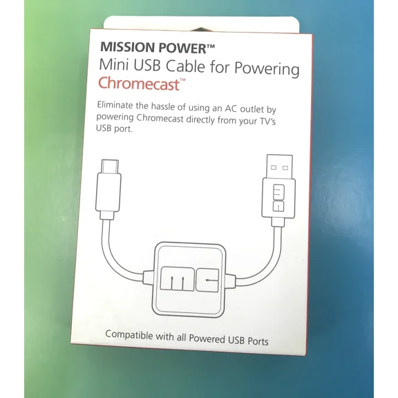 New Mission Power Mini Usb Cable For Powering Chromecast Tv/S Usb Port #0831