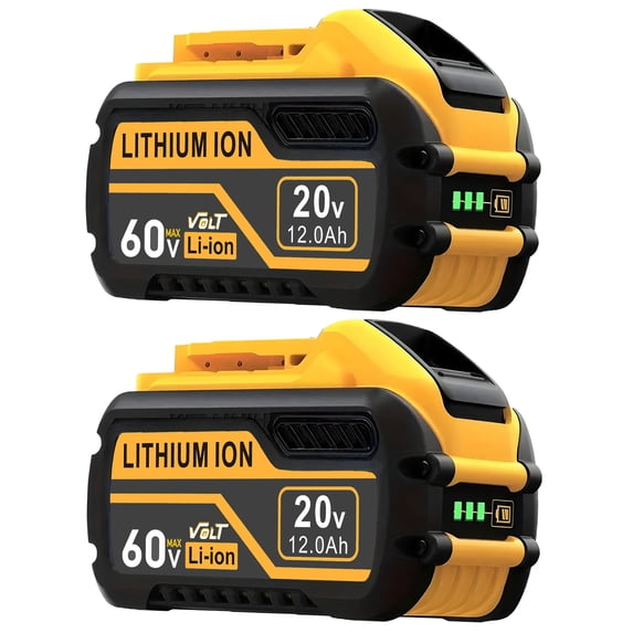 New Model 1PACKS 20V/60V 12Ah Lithium Battery Replace for DW 60V Battery Compatible with 20V/60V MAX Cordless Power Tools