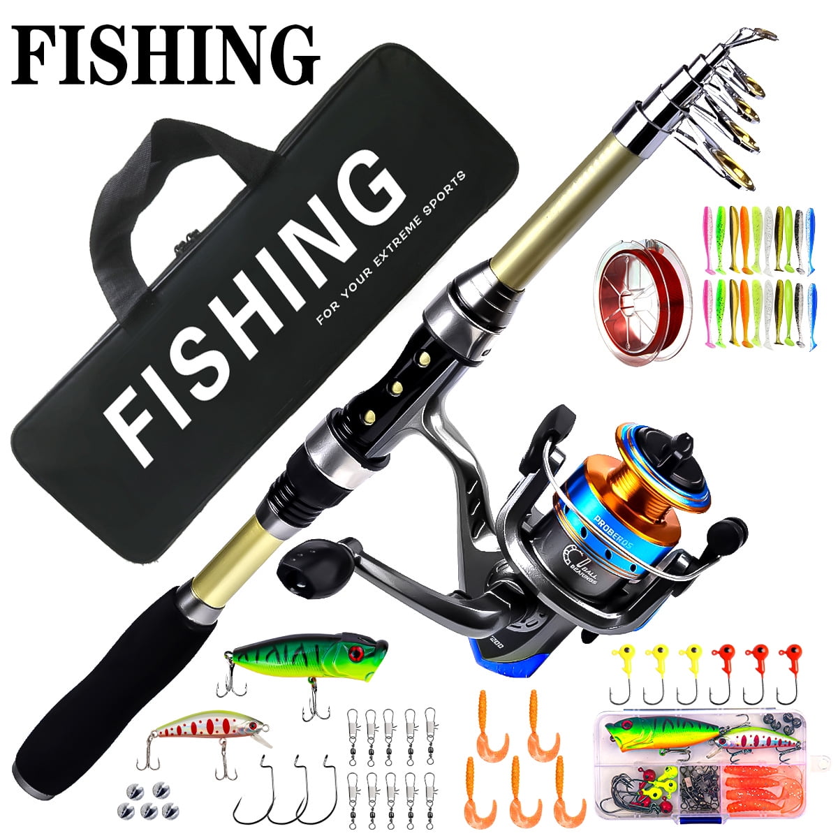 New Model Sea Rod Set Long Casting Rod Fishing Reel Fishing Rod Bag ...