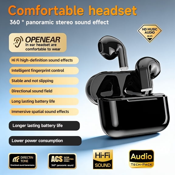 New Model of True Wireless 5.3 In-Ear Smart And Comfortable Mini Earbuds, Audio Earplugs, Music TWS, HIFI Deep Bass, 9D Stereo, HD Calling Headphones, Compatible with Android And Iphone
