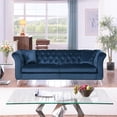 thumbnail image 1 of New Modern Chesterfield Sofa Couch, 87.5-inch Faux Leather 3-Seater Sofa Loveseat for Living Room, Office, Brown, 1 of 1