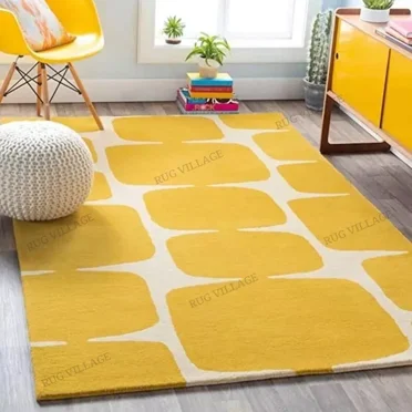 New Modern Style Hand-Tufted Area Rug Crafted from Premium New Zealand Wool