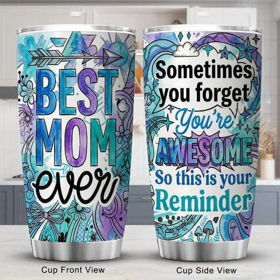 New Mom Birthday Gift 20oz Stainless Steel Travel Mug, Best Mama Anniversary Cup