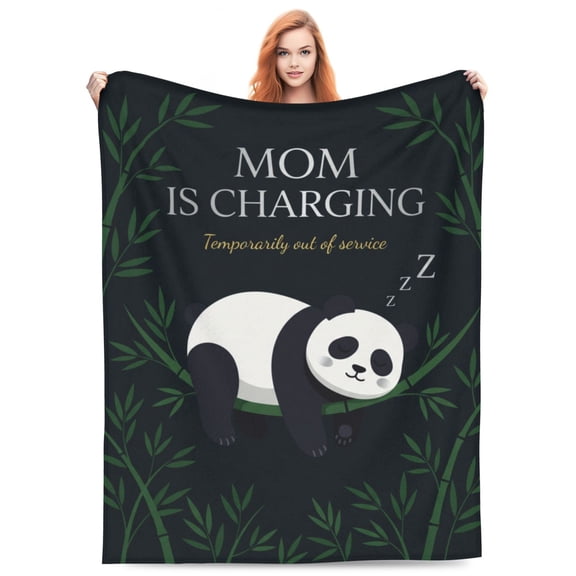 New Mom Blanket, Mom is Charging Gift, Gifts for Mama from Daughter or Son, Expecting Mom Pregnancy Gift, Mother's Day Birthday Gift for New Mom 50x40