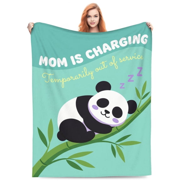 New Mom Blanket, Mom is Charging Gift, Gifts for Mama from Daughter or Son, Expecting Mom Pregnancy Gift, Mother's Day Birthday Gift for New Mom 50x40