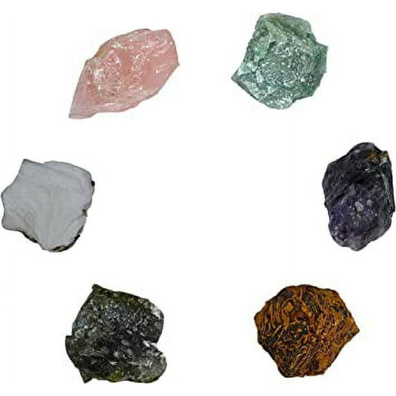 New Mom Crystal Stone Set - Green Aventurine Amethyst Labradorite Mariyam Jasper Scolecite Rose Quartz