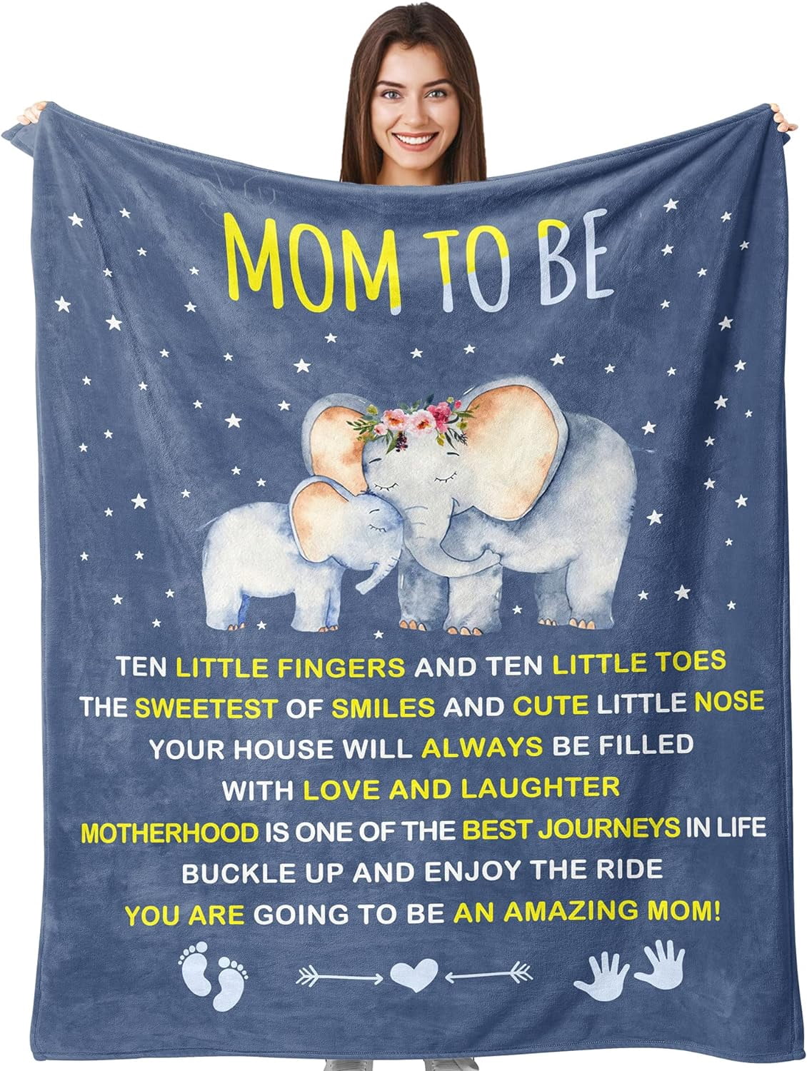 New Mom Gifts Mom to be Gifts First Time Mommy Present Gender Reveal Blanket for New Moms 60" X 50"