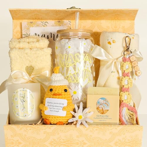 New Mom Gifts,Pregnancy Gifts for Expecting Moms To Be,8pcs New Mom Care Package,Postpartum Gift,First-Time Moms Basket$$Home Decor, Kitchen, & Other