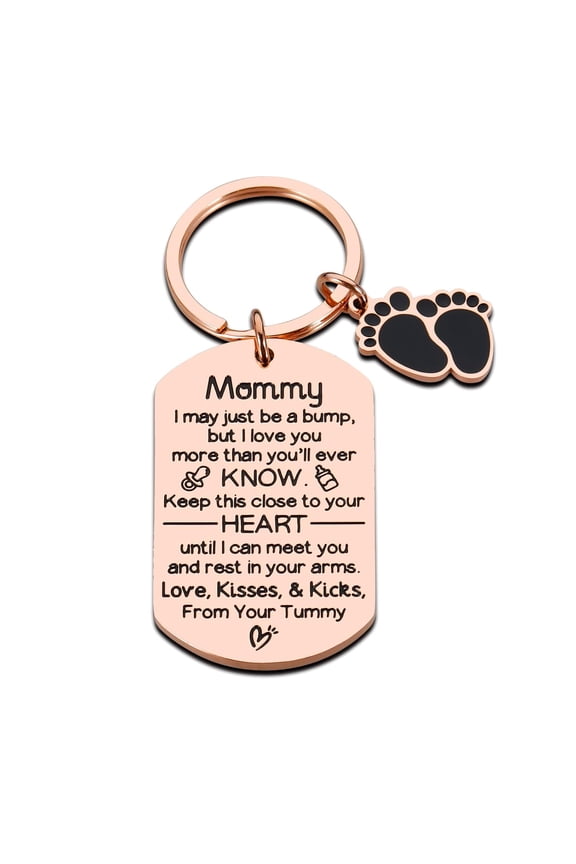 New Mom Gifts for Valentines Day Keychain for Women Mother Mommy for Moms to Be Gifts Pregnancy Pregnant Gift for First Time Mom Gift New Baby Announcement Keepsake for Soon to be Mommy