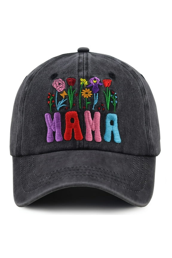New Mom Gifts For Women, Adjustable Embroidered Cotton Mom Baseball Cap, Cute 2024 Garden Flower Mama Hats, Mothers Day Christmas Pregnancy Birthday Gift For Wife Auntie Sister Friends