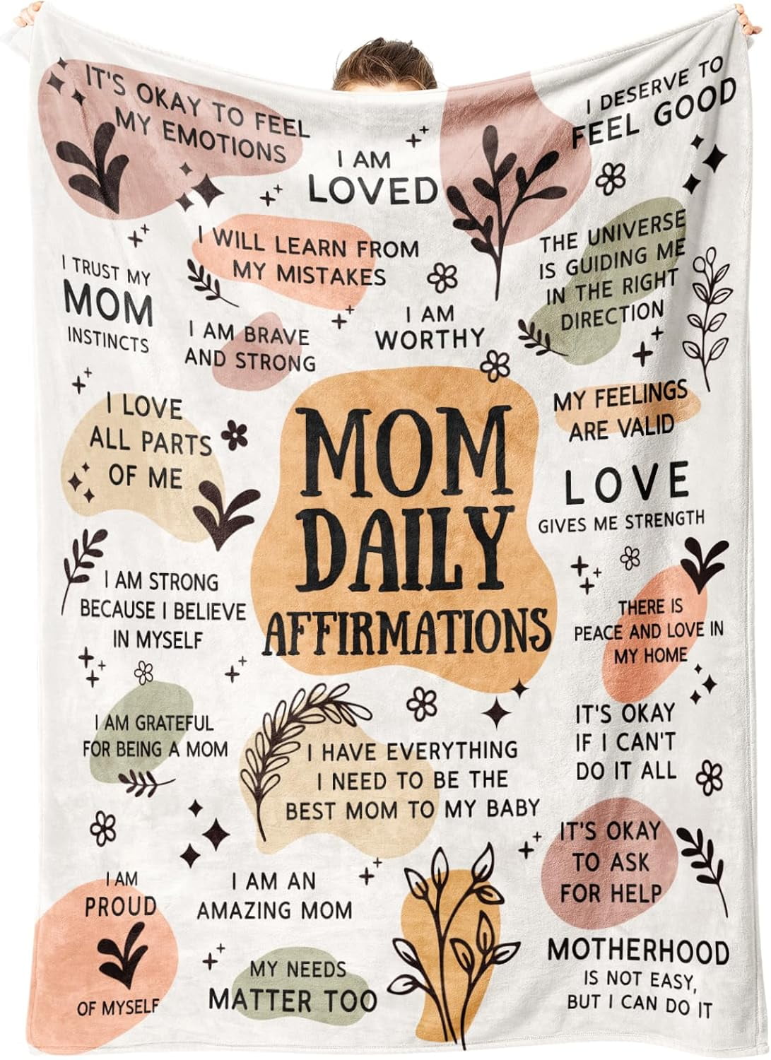 New Mom Gifts for Women Blanket, Postpartum Gender Reveal Mothers Day Birthday Gifts for Girl, Boy Mom