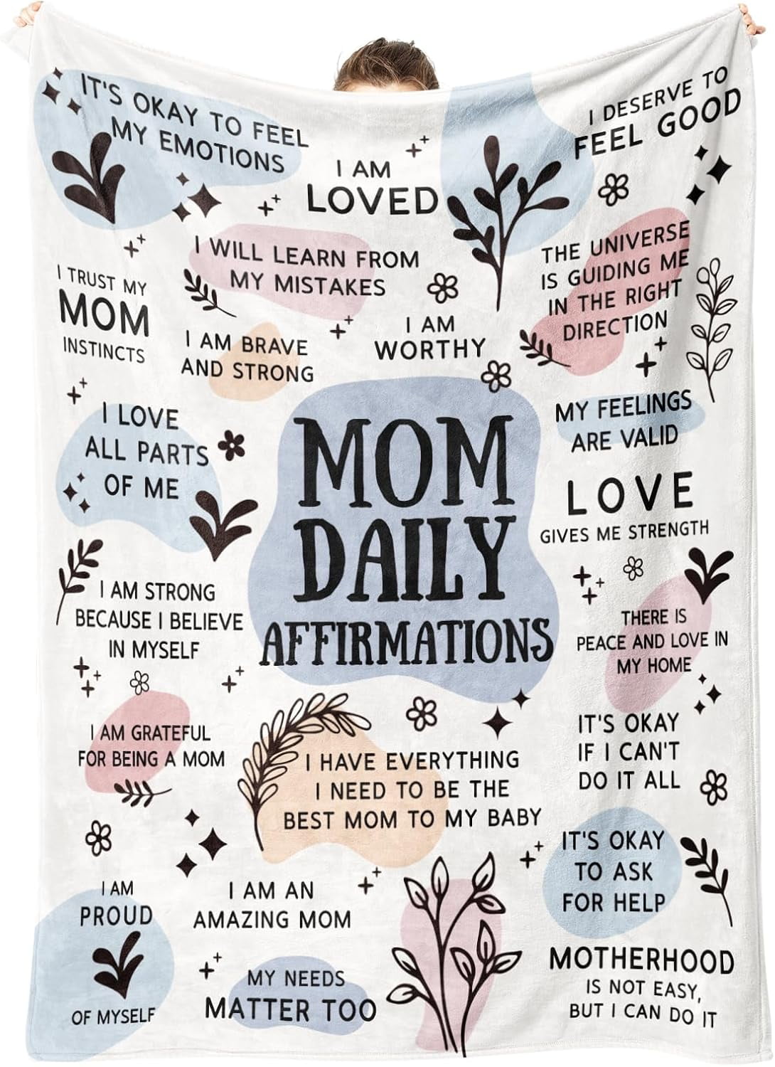 New Mom Gifts for Women Blanket, Postpartum Gender Reveal Mothers Day Birthday Gifts for Girl, Boy Mom