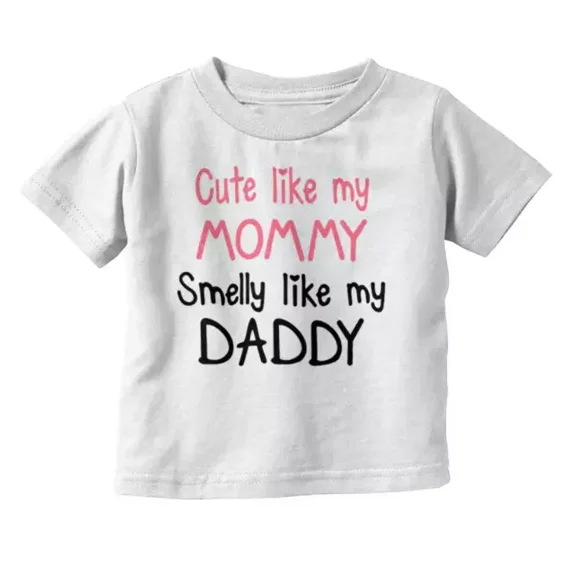 New Mom Mommy Daddy Dad Funny Shower Gift Toddler T Shirt TODDLER SHORT SLEEVE TEE BELLA CANVAS 3001T
