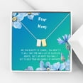 thumbnail image 1 of New Mom Mother's Day Gift, Jewelry For New Mom, Gift for Her, Mother's Day Necklace and Card, Stainless Steel Necklace and Card [Silver and Gold Cube,Blue-Green Gradient], 1 of 3