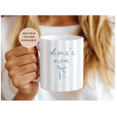 thumbnail image 1 of New Mom Mug: Custom Blue Stripe Coffee Cup – First Time Mom Gift, New Parent Gift, 1 of 6