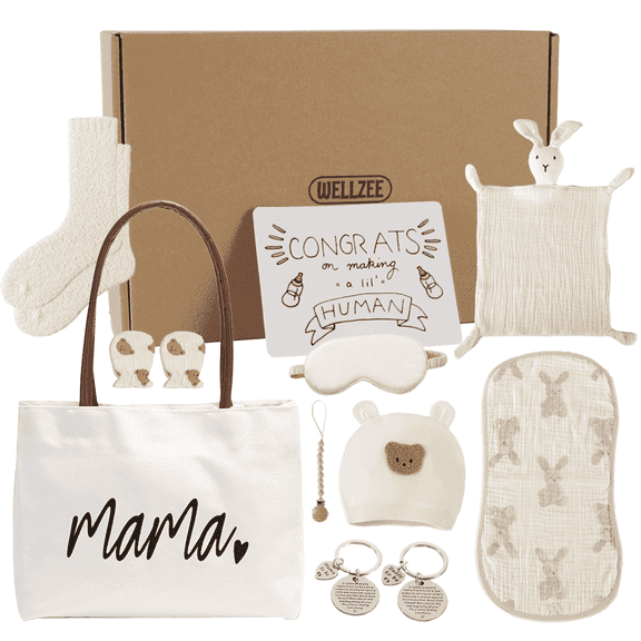 New Mom Care Package after Baby, 10Pcs New Mom Gift Basket, Postpartum Gifts for Mom, Gifts for New Mom after Birth