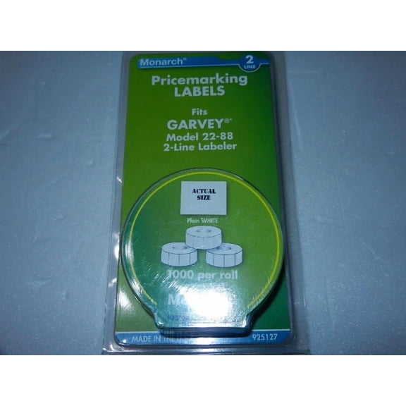 New Monarch Pricemarking Labels 2 Line White 3 Rolls 925127 Price Marking Label