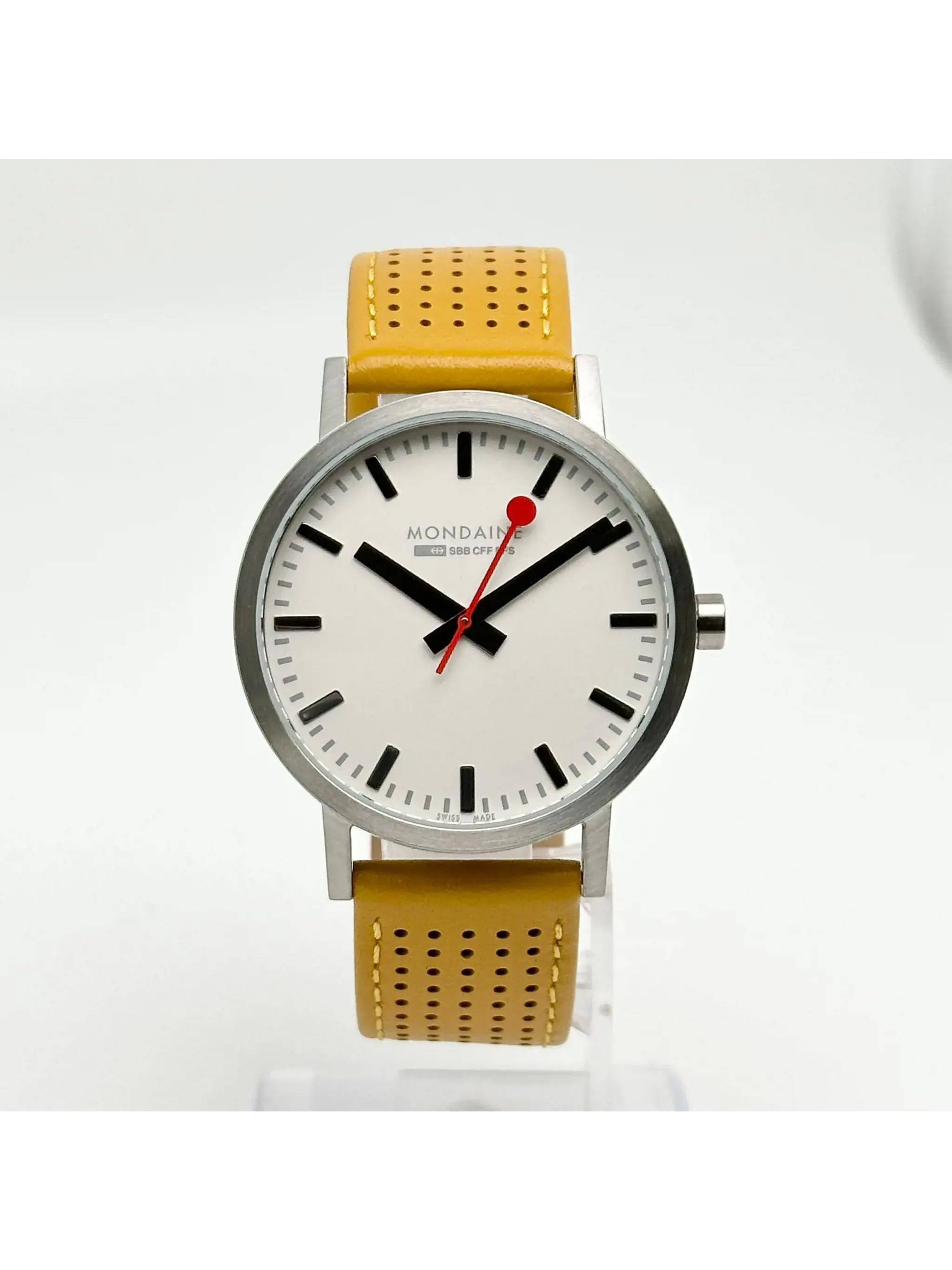New Mondaine Classic 40mm Steel White Dial Unisex Quartz Watch A660.30360.16SBE