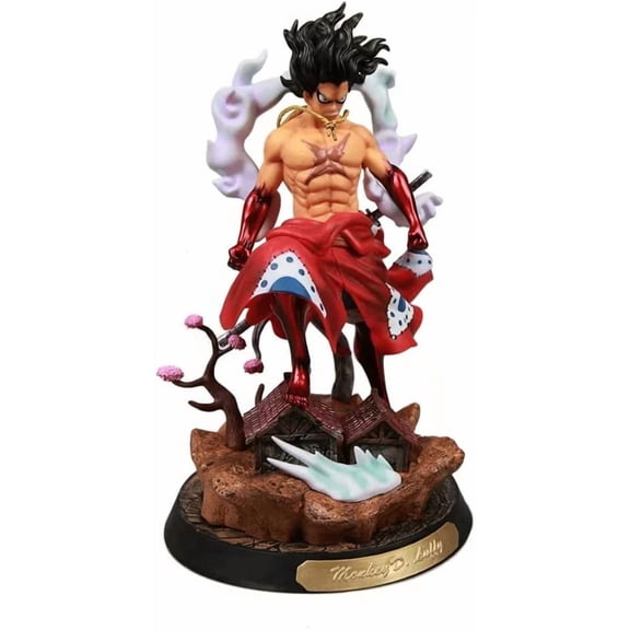 New Monkey D. Luffy 24.5cm/9.6inch Snakeman Combat Status Wano Country Styling Character Anime Statue Figure Desktop Ornament Popular Decorations Fan Souvenirs Creative Gift Collection