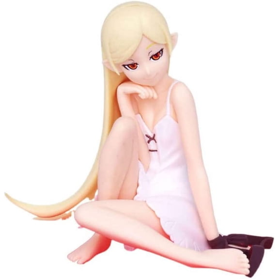 New Monogatari Series: Oshino Shinobu Statue Cartoon Animation Character Desktop Ornament Decorate Collectible Holiday Collection Fan Gift Souvenir