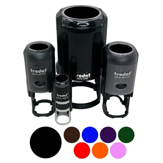 New Moon Dark Phase Self-Inking Rubber Stamp Ink Stamper - Orange Ink - Small 3/4 Inch